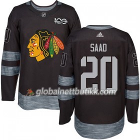 Chicago Blackhawks Hockeydrakt Brandon Saad 20 1917-2017 100th Anniversary Svart Adidas Authentic - Herre